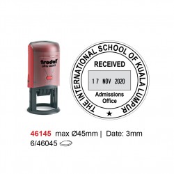 Self Inking Date Stamp 46145P3 45mm